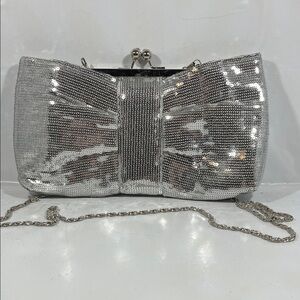Silver Evening Clutch Bag